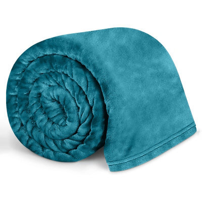 Bedlooms Teal Blanket, Reversible & Lightweight Couch & Bed Throw Blanket, Double 150X200Cm - image 1