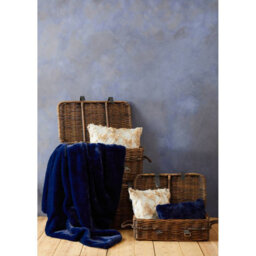 Orsina Lamina Grey And Natural Faux Fur Square Cushion, Luxe Ombre Design With Feather Filler, Faux Throw Cushion - thumbnail 6
