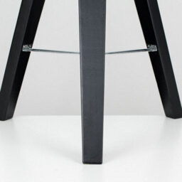 Valuelights Clipper Modern Black Wood And Silver Chrome Tripod Table Lamp Base - thumbnail 2