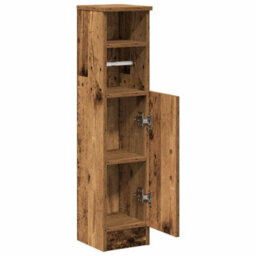 Walplus Bathroom Cabinet With Roll Holder Old Wood 20.5X22X90 Cm - thumbnail 5