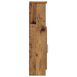 Walplus Bathroom Cabinet With Roll Holder Old Wood 20.5X22X90 Cm - thumbnail 6