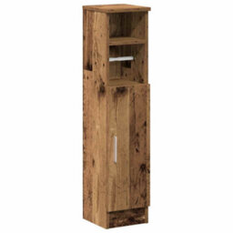 Walplus Bathroom Cabinet With Roll Holder Old Wood 20.5X22X90 Cm - thumbnail 2