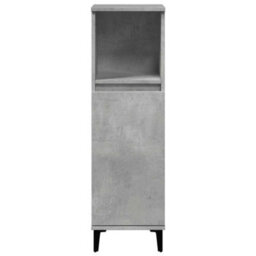 Berkfield Bathroom Cabinet Concrete Grey 30X30X100 Cm Engineered Wood - thumbnail 4