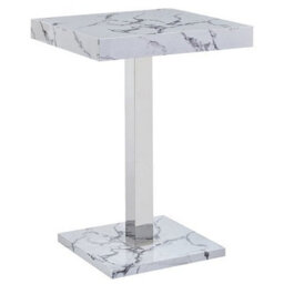 Furniture in Fashion Topaz Diva Marble Effect Gloss Bar Table 2 Ripple Grey Stools - thumbnail 2
