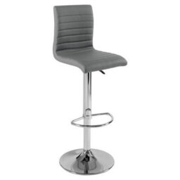 Furniture in Fashion Topaz Diva Marble Effect Gloss Bar Table 2 Ripple Grey Stools - thumbnail 3