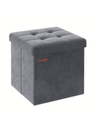LEDREM Storage Ottoman, Foldable Small Ottoman Foot Rest, 38 X 38 Cm Foot Stool, Ottoman With Storage, Load Up To 300 Kg - thumbnail 9