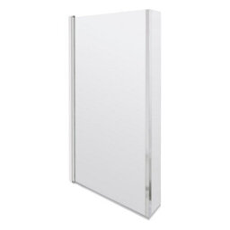 Balterley Chrome 6mm Toughened Safety Glass Reversible L-Shaped Bath Hinged Screen - thumbnail 1