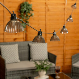 Valuelights 10 X Battery Operated Smoked Pleated Led Outdoor Garden String Lights - thumbnail 4