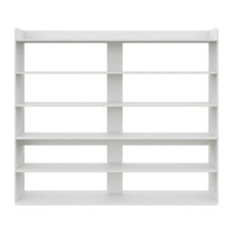 Living And Home Warm White Mdf 6 Tier Wide Open Shoe Rack 150Kg Load Narrow Hallway Storage Unit - thumbnail 4