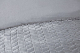 Rapport Home Chevron Faux Teddy Polyester Fleece Duvet Cover Set With Pillowcase - thumbnail 2