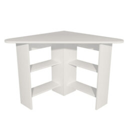 Furniture in Fashion Corviano Wooden Corner Computer Desk With 4 Shelves In White - thumbnail 3