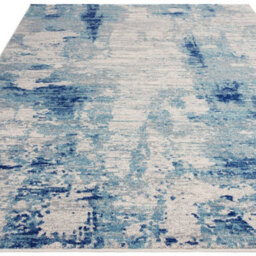 Blue Modern Abstract 9mm Thick Stain-Resistant Rug For Bedroom, & Dining Room, Easy To Clean Area Rug-120Cm X 170Cm - thumbnail 4