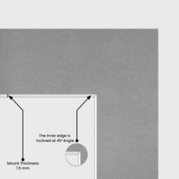 Ak Frames A4 Mid Grey Picture Mounts To Fit A5 Aperture Size - Mount Board Only (No Frame Included) - thumbnail 2