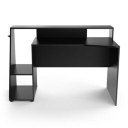 FurniComp LTD Furnicomp Luna 138Cm Black Gaming Desk With Hutch - thumbnail 4