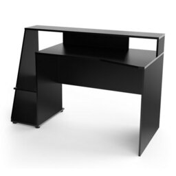 FurniComp LTD Furnicomp Luna 138Cm Black Gaming Desk With Hutch - thumbnail 3