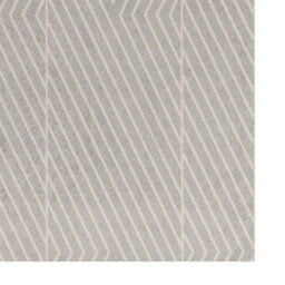 Grey Modern Striped Easy To Clean Rug For Diningroom-80Cm X 150Cm - thumbnail 2