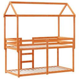 Berkfield Bunk Bed Without Mattress Wax Brown 90X190 Cm Single Solid Wood Pine - thumbnail 7