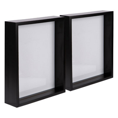 "Nicola Spring 8 X 10"" Deep Photo Frames - Black - 3D Deep Box Picture Frame Portrait Display Case (27.5 X 22.5Cm) - Set Of 2" - image 1