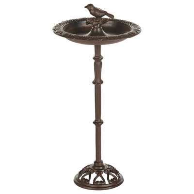 Beliani Bird Bath Swallow Brown - image 1