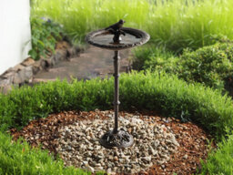Beliani Bird Bath Swallow Brown - thumbnail 2