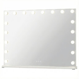 Gainoom 80 X 60 Cm Hollywood Vanity Mirror Lighted Mirror With 3 Light Colors & Adjustable Brightness White - thumbnail 1