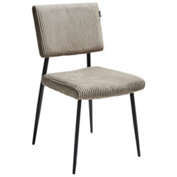 Beliani Set Of 2 Dining Chairs Sturgis Corduroy Taupe - thumbnail 5