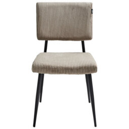 Beliani Set Of 2 Dining Chairs Sturgis Corduroy Taupe - thumbnail 6