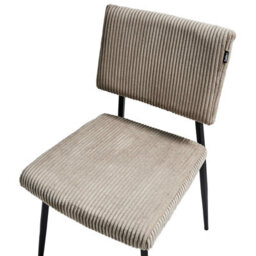 Beliani Set Of 2 Dining Chairs Sturgis Corduroy Taupe - thumbnail 8