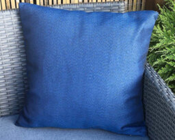 Royalcraft Pair Of Outdoor Garden Sofa Chair Furniture Scatter Cushions - Blue Plain - thumbnail 2
