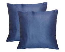 Royalcraft Pair Of Outdoor Garden Sofa Chair Furniture Scatter Cushions - Blue Plain - thumbnail 1