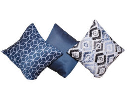 Royalcraft Pair Of Outdoor Garden Sofa Chair Furniture Scatter Cushions - Blue Plain - thumbnail 5