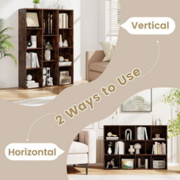 11 Cube Bookcase Contemporary Geometric Bookshelf Book Storage Organizer - thumbnail 4