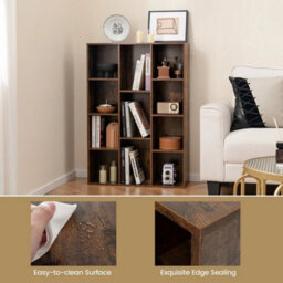 11 Cube Bookcase Contemporary Geometric Bookshelf Book Storage Organizer - thumbnail 6
