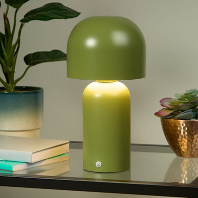 Pagazzi Lighting Pagazzi Tina Olive Green Led Rechargeable Touch Table Lamp - image 1