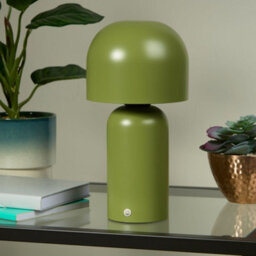 Pagazzi Lighting Pagazzi Tina Olive Green Led Rechargeable Touch Table Lamp - thumbnail 2