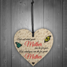 Red Ocean Can Do For Your Mother Wooden Hanging Heart Plaque - thumbnail 2