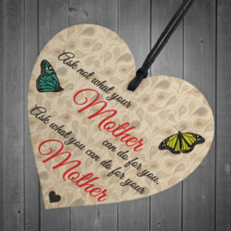 Red Ocean Can Do For Your Mother Wooden Hanging Heart Plaque - thumbnail 6