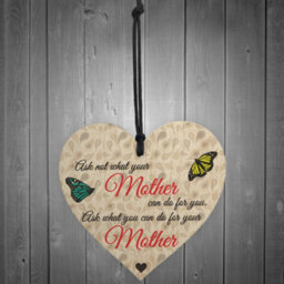 Red Ocean Can Do For Your Mother Wooden Hanging Heart Plaque - thumbnail 5