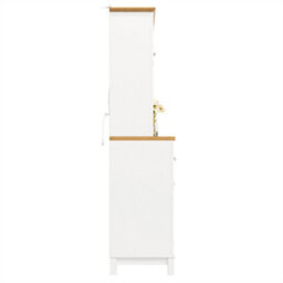 Abrihome Sideboard, Storage Cabinet, Kitchen Cabinet, Buffet Cabinet, Farmhouse Style, 5 Doors, With Led Light Strip & Drink Holders, White - thumbnail 7