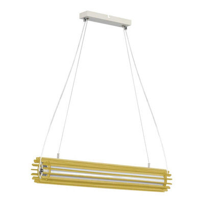 Action Jardin Pendant Light A Contemporary Range Of Scandi Style Lamps With Wooden Style Shades 70Cm Requires 2Xe27 Bulb