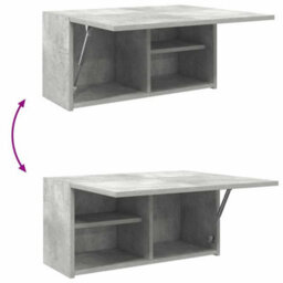 Walplus Bathroom Wall Cabinet Concrete Grey 60X25X30 Cm Engineered Wood - thumbnail 9