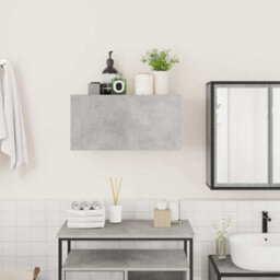 Walplus Bathroom Wall Cabinet Concrete Grey 60X25X30 Cm Engineered Wood - thumbnail 3