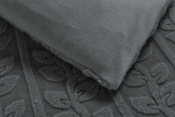 Kampala Hill Leaves Teddy Grey Duvet Cover Set King Bedding Set - thumbnail 2