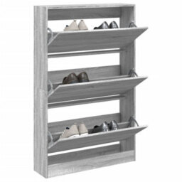 Vidaxl Shoe Cabinet Grey Sonoma 80X21X125.5 Cm Engineered Wood - thumbnail 1