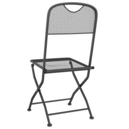 Berkfield Folding Garden Chairs 2 Pcs Expanded Metal Mesh Anthracite - thumbnail 6