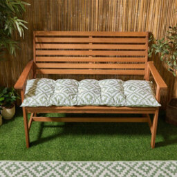 OHS Outdoor 2 Seater Bench Cushion Garden Furniture Seat, 40 X 110Cm - Sage Geo - thumbnail 5