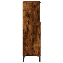 Berkfield Bathroom Cabinet Smoked Oak 30X30X100 Cm Engineered Wood - thumbnail 8