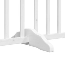 Walplus White Dog Gate With Door Foldable 9 Panels 450 Cm Poplar Wood - thumbnail 7