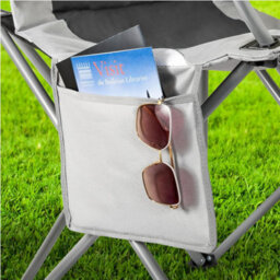 Vivo Grey  2 Pack Camping Chair Premium Padded Folding Outdoor Seats High Back - thumbnail 4