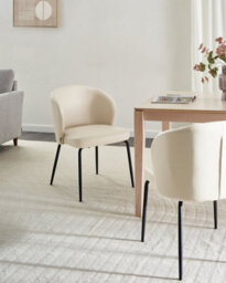 Beliani Set Of 2 Dining Chairs Zana Faux Leather Light Beige - thumbnail 2